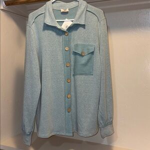 Women's Blue Cardigan Sweater